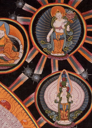 Vintage 1000Armed Avalokiteshvara Thangka | Wall Decor Painting