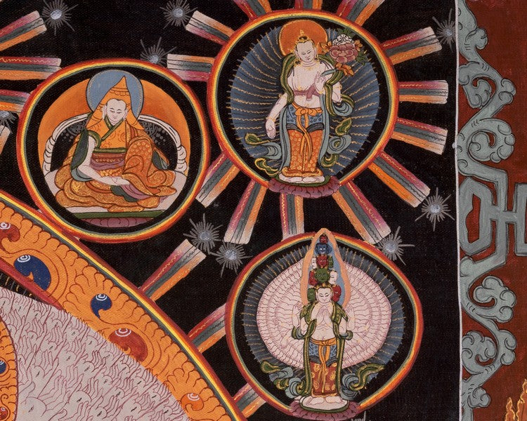 Vintage 1000Armed Avalokiteshvara Thangka | Wall Decor Painting