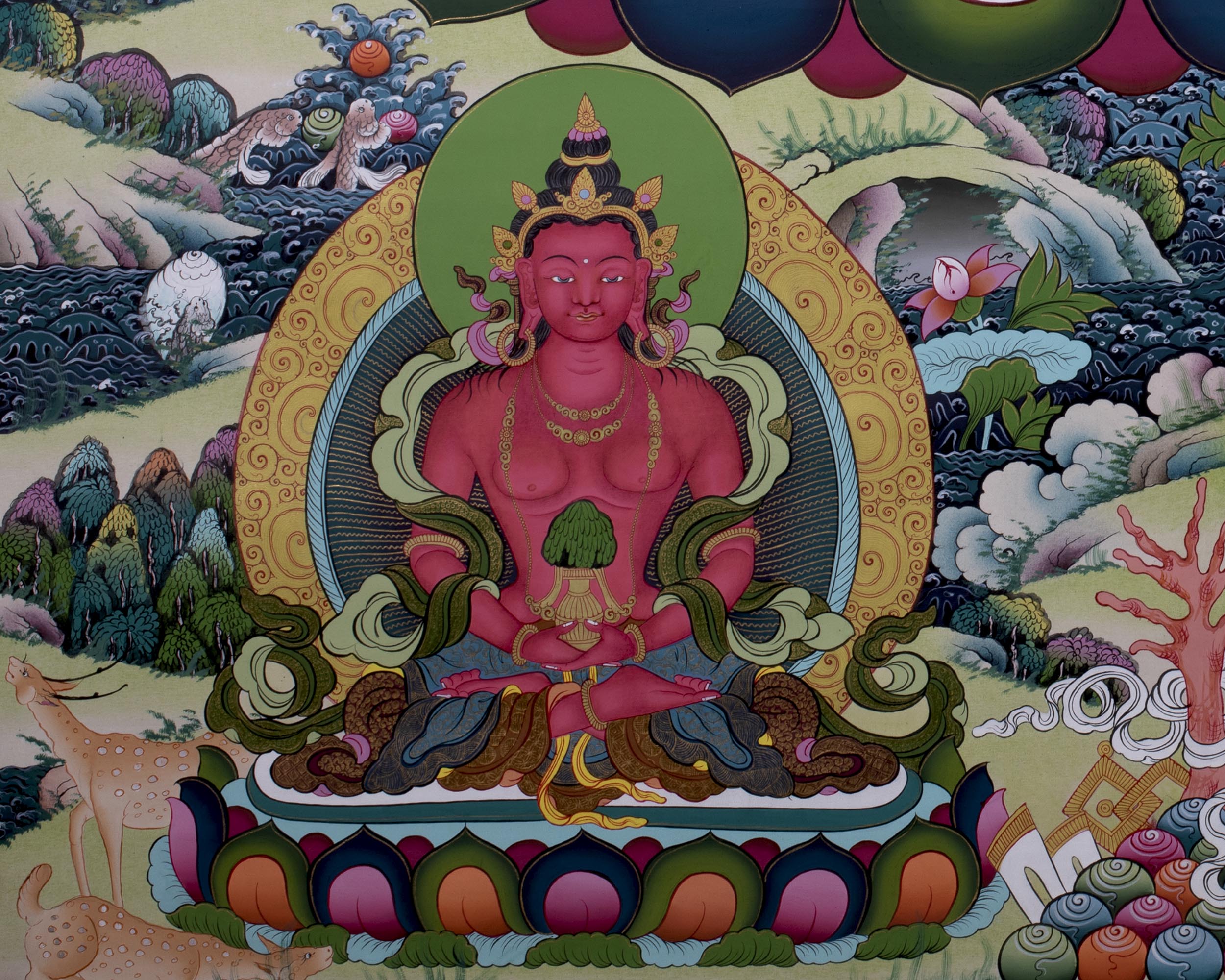 Tibetan White Tara | Hainpainted Tara Thangka