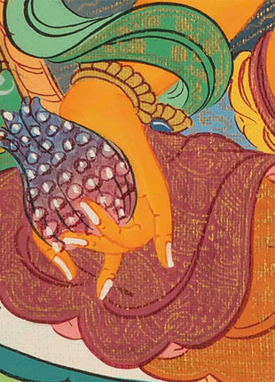 Dzambala Kubera Thangka | Traditional Buddhist Art | Wall Decors