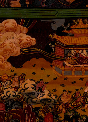 Oil Varnished Buddha life Story | Wall Decoration Painting