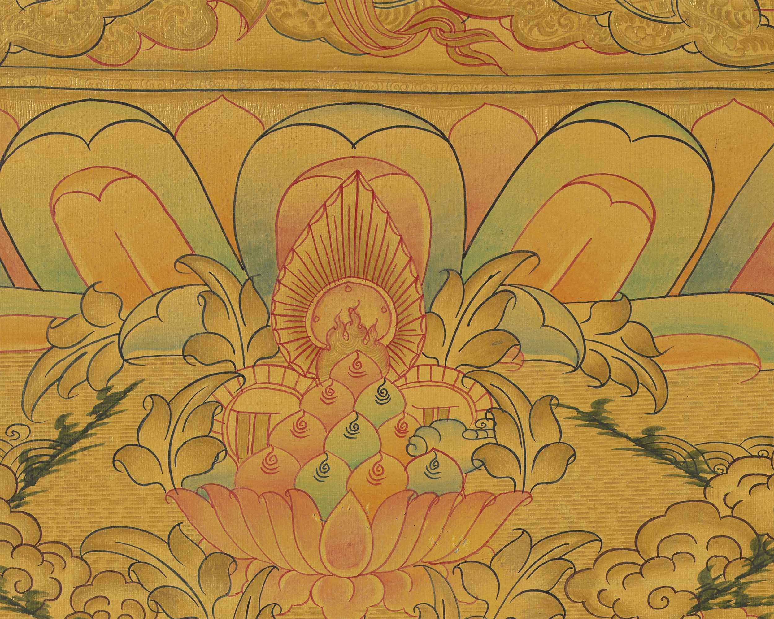 Gold Style White Tara | Traditional Tibetan Thangka | Wall Decors