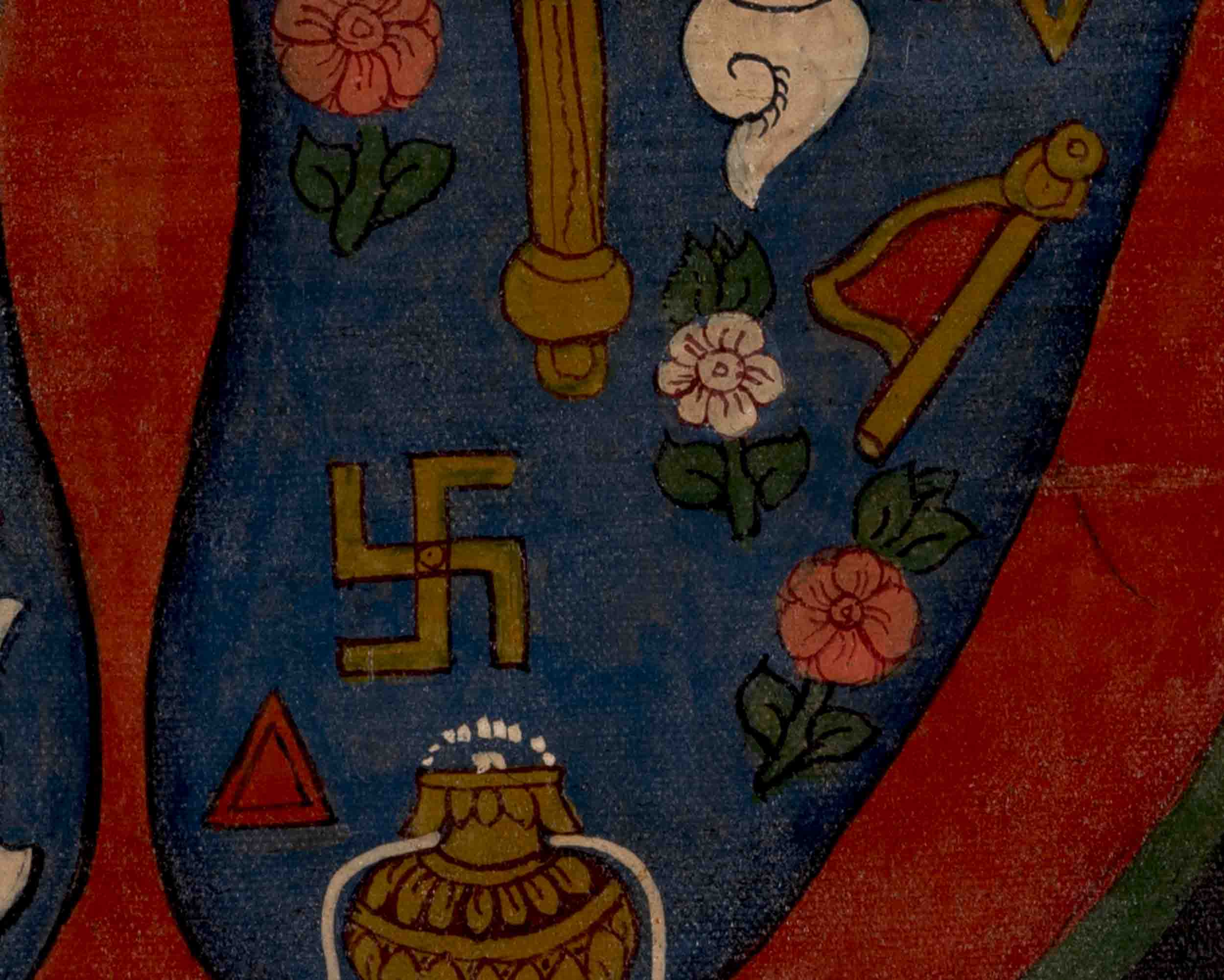 Buddha's Feet Laden Thangka | Traditional Artwork | Wall Decors