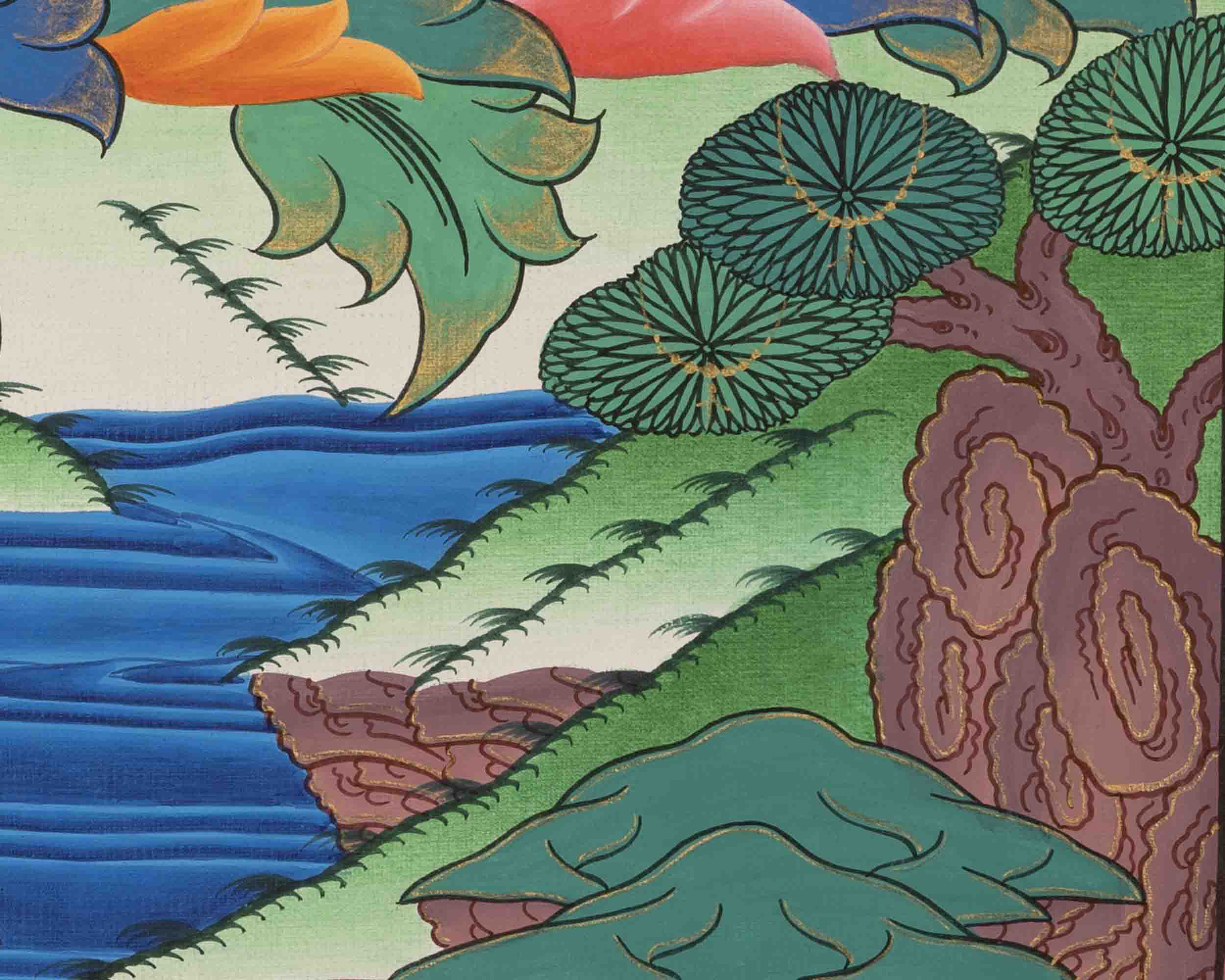 Samantabhadra Thangka | Yab Yum Buddha | Religious Buddhist Paint