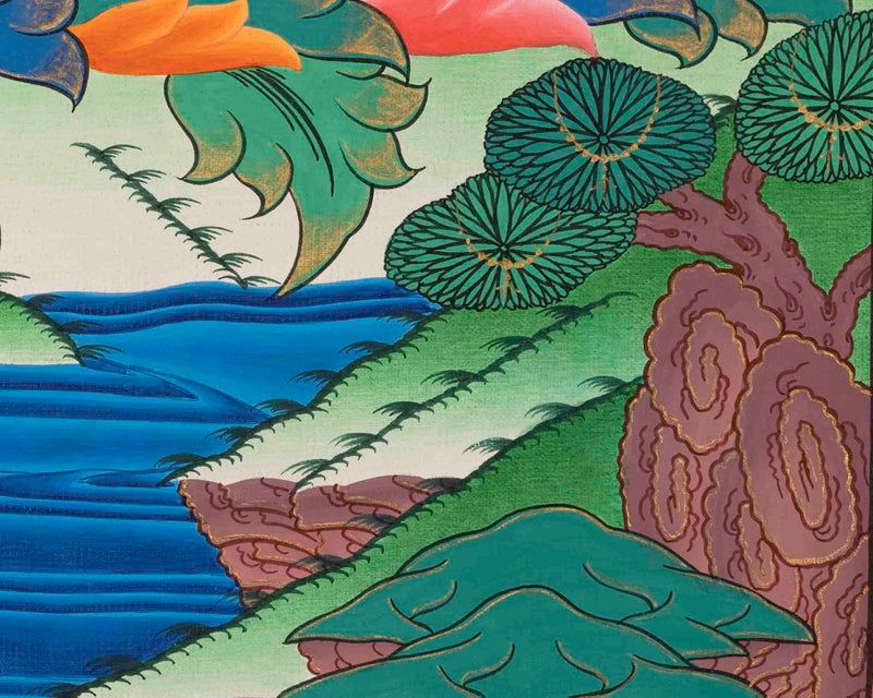 Samantabhadra Thangka | Yab Yum Buddha | Religious Buddhist Paint