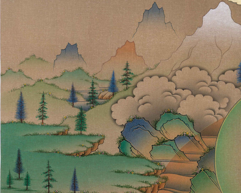 Milarepa Thangka Print | Jetsun Milarepa | Historical Buddhist Master