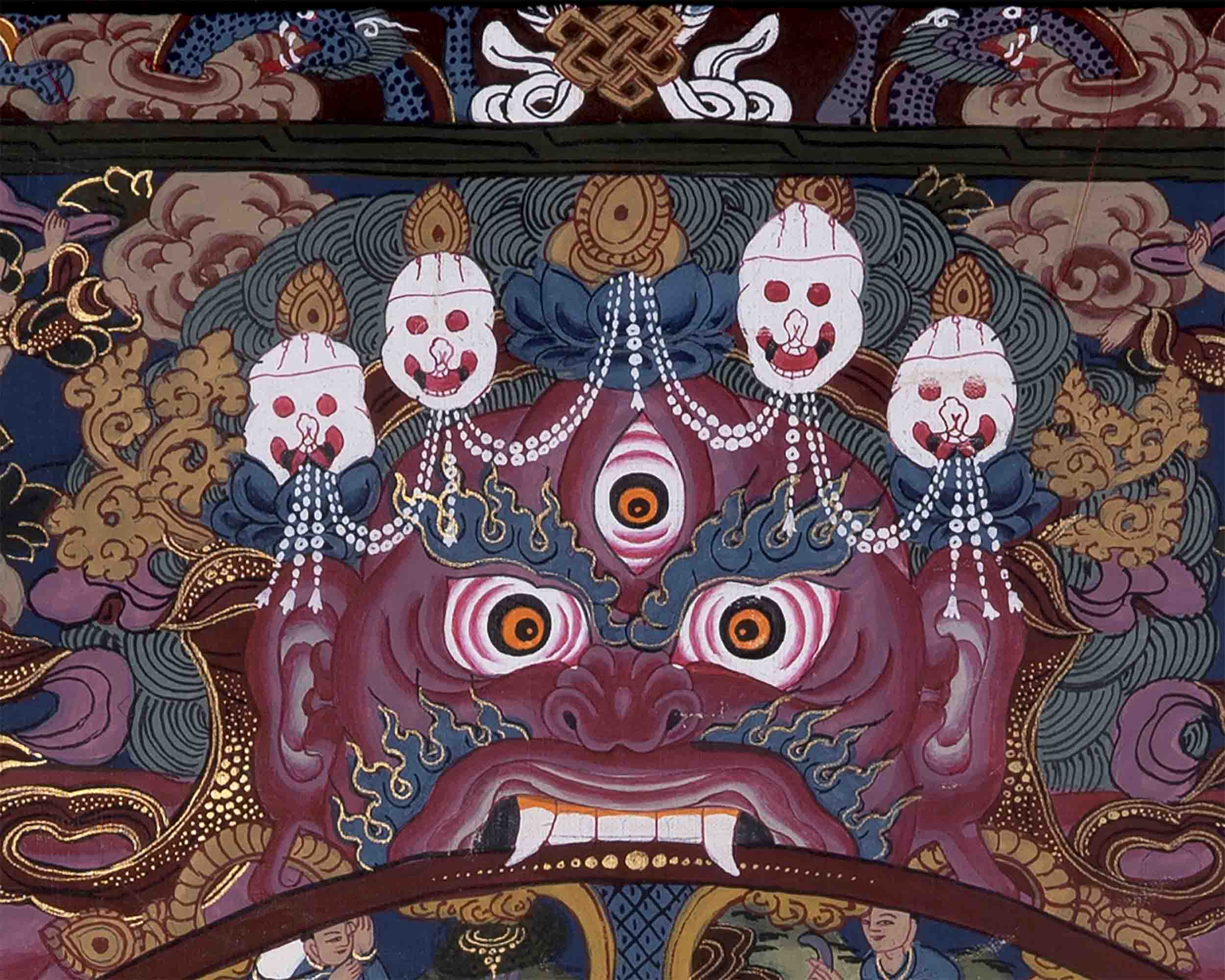 Brocade Mounted Wheel Of Life | Traditional Artwork | Wall Decors