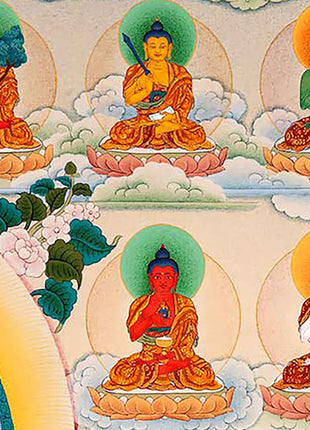 Traditionally Hand-Painted 35 Buddhas Thangka | Himalayan Tibetan Buddhist Art