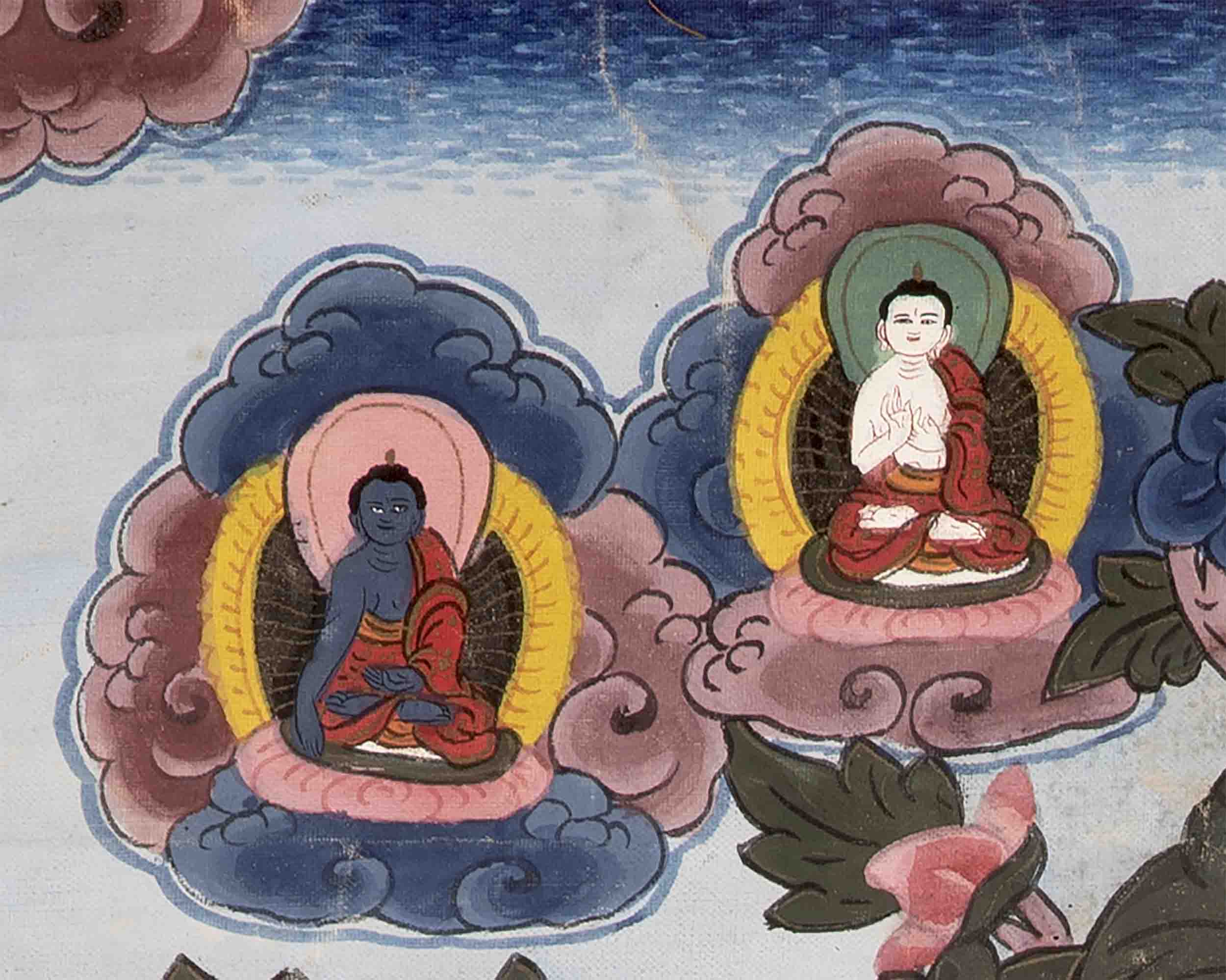 Rare Green Tara Thangka  | Vintage Tibetan Wall Decor