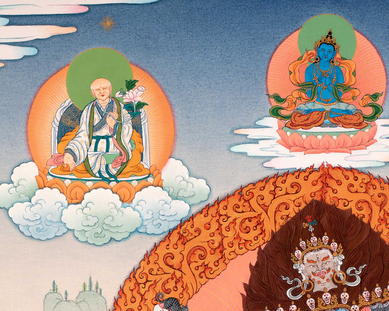 Hevajra Thangka Print | Nairatmya and Other Deities Painting