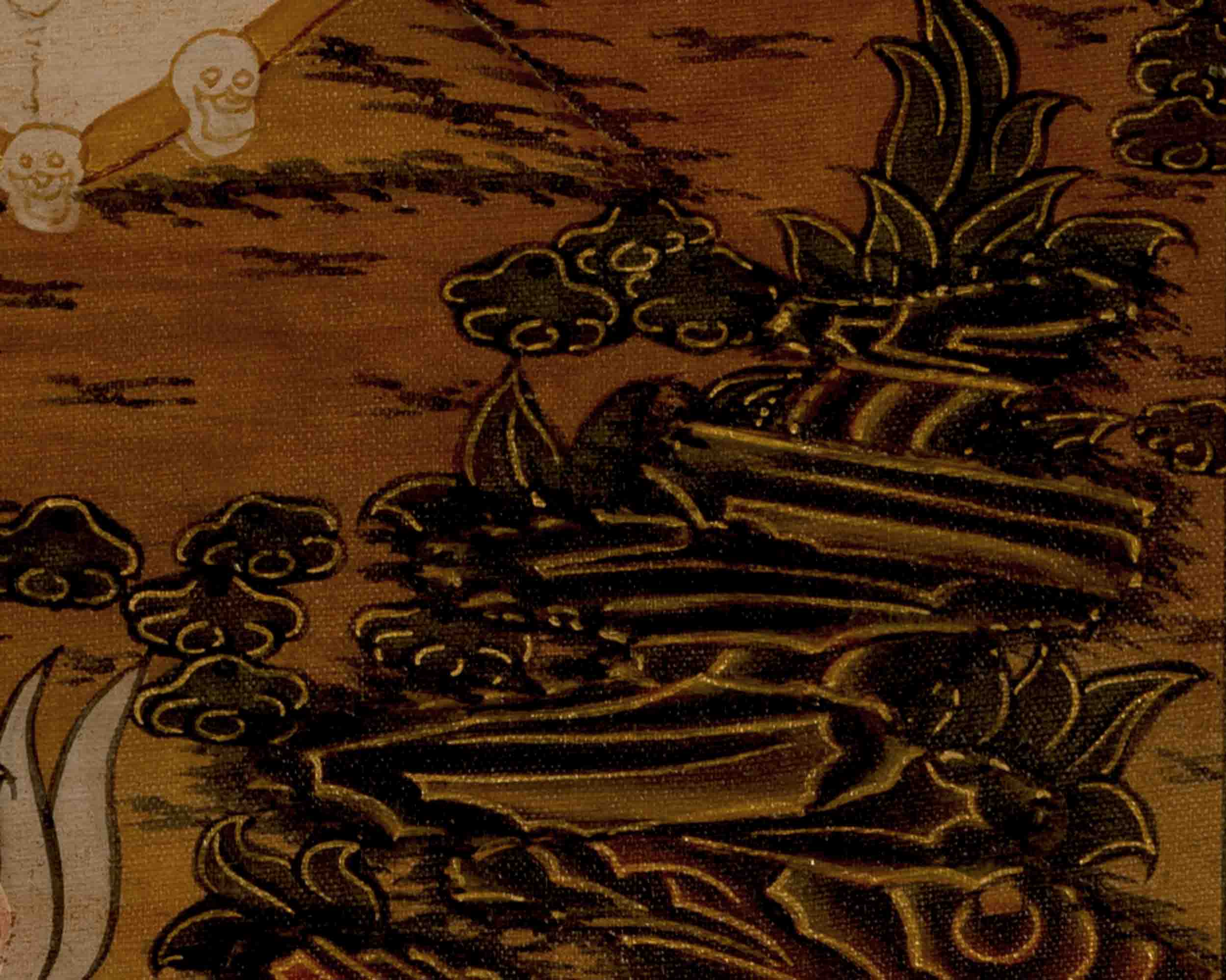 Vajrapani Thangka | Wrathful Bodhisattva | Religious Wall Decors