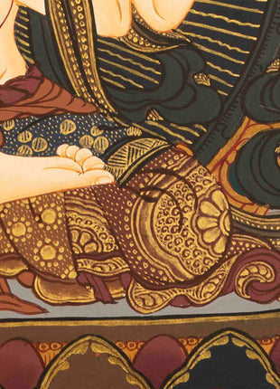 Chengrezig  Thangka Painting | Religious Tibetan Wall Art