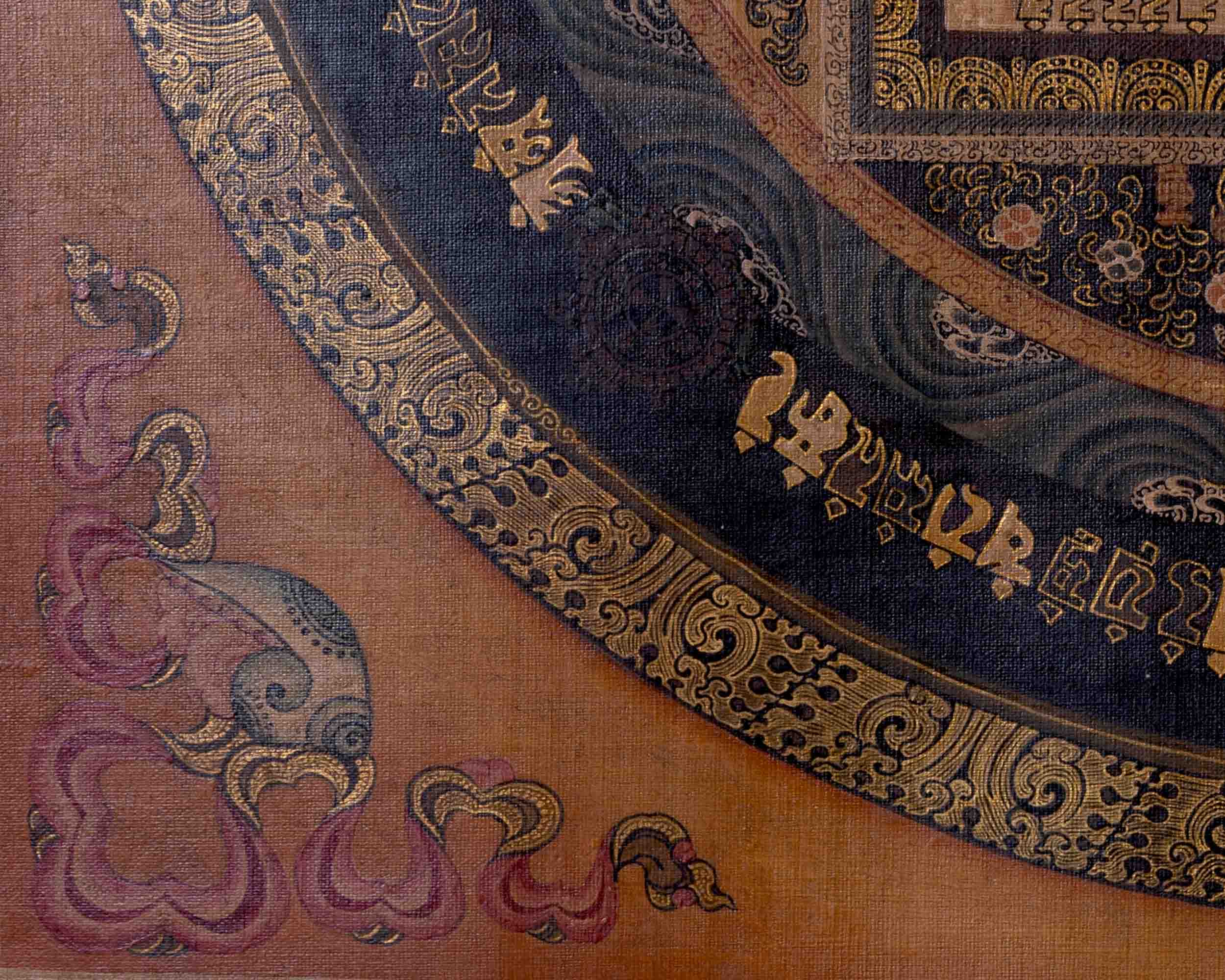 Oil Varnished Kalachakra Mandala | Traditional Tibetan Thangka | Wall Decors