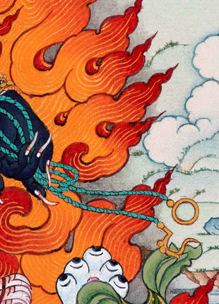 Six Armed Mahakala of Gelug Tradition | Tibetan Mahakala Thangka