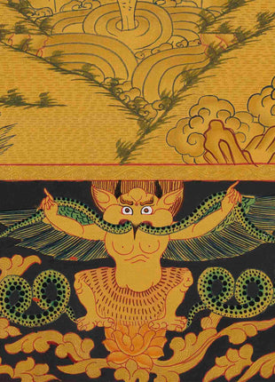 Full 24K Gold Green Tara Thangka | Wall Decoration Art