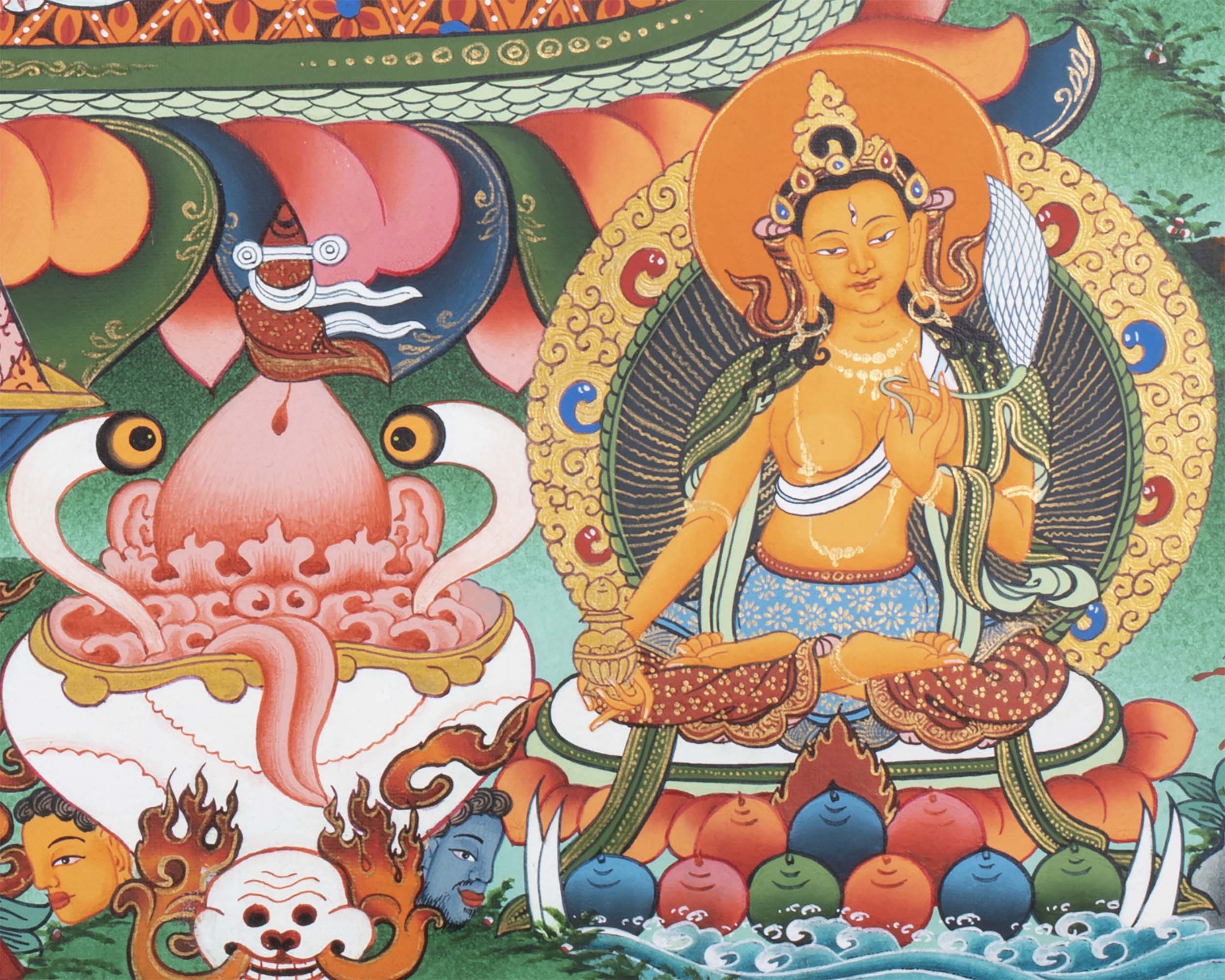 Mahakala Chitipati Print | Religious Handpainted Art