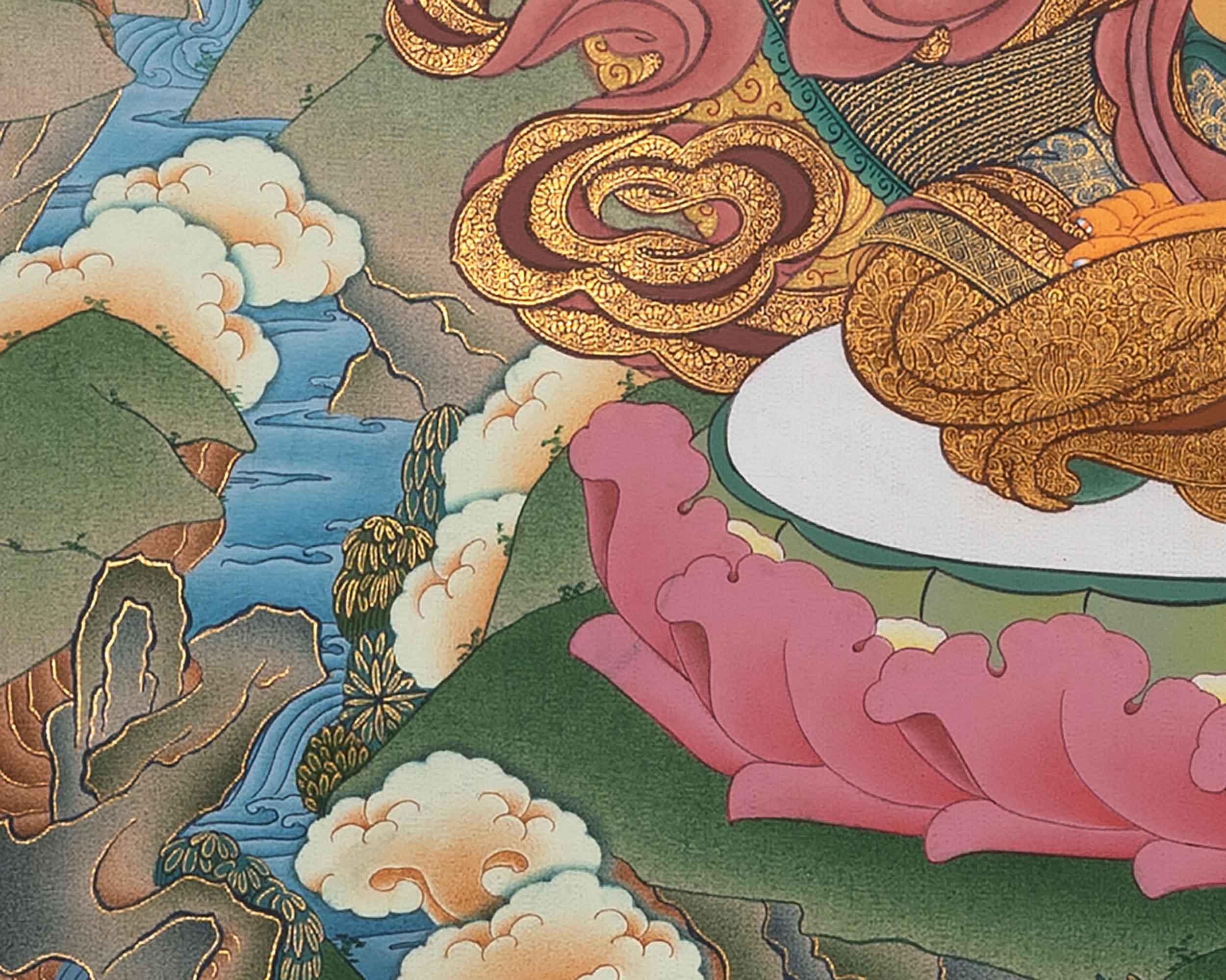 Manjushri Bodhisattva Thangka Painting, Bodhisattva Of Wisdom