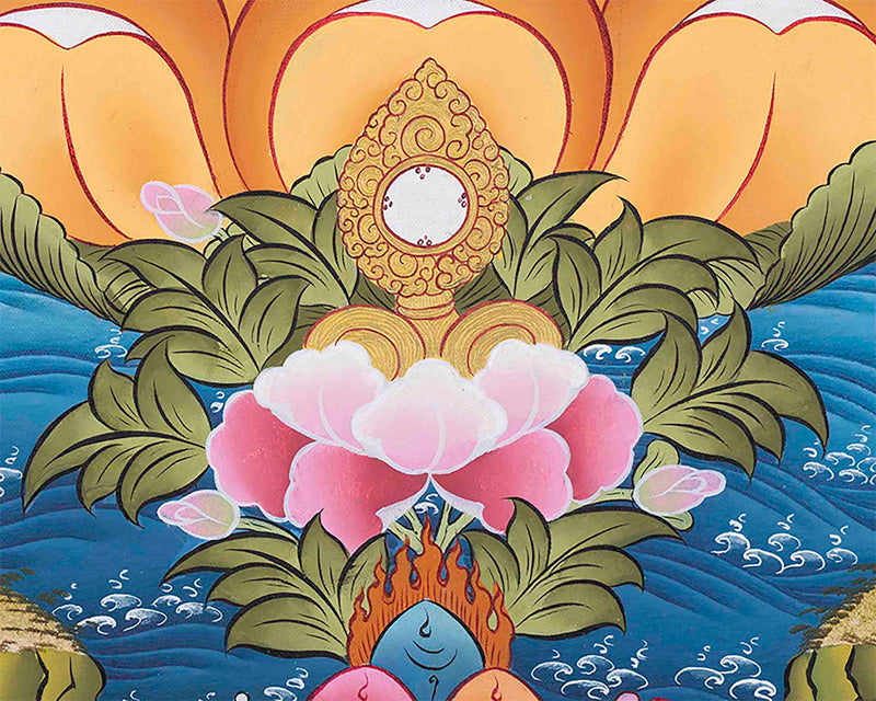 Manjushree Tibetan Thangka | Mindfulness Meditation Object