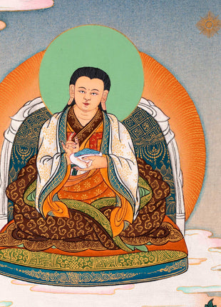 Five Sakya Masters Thangka | Traditional Sakyapa lineage Painting | Sachen Kunga Nyingpo