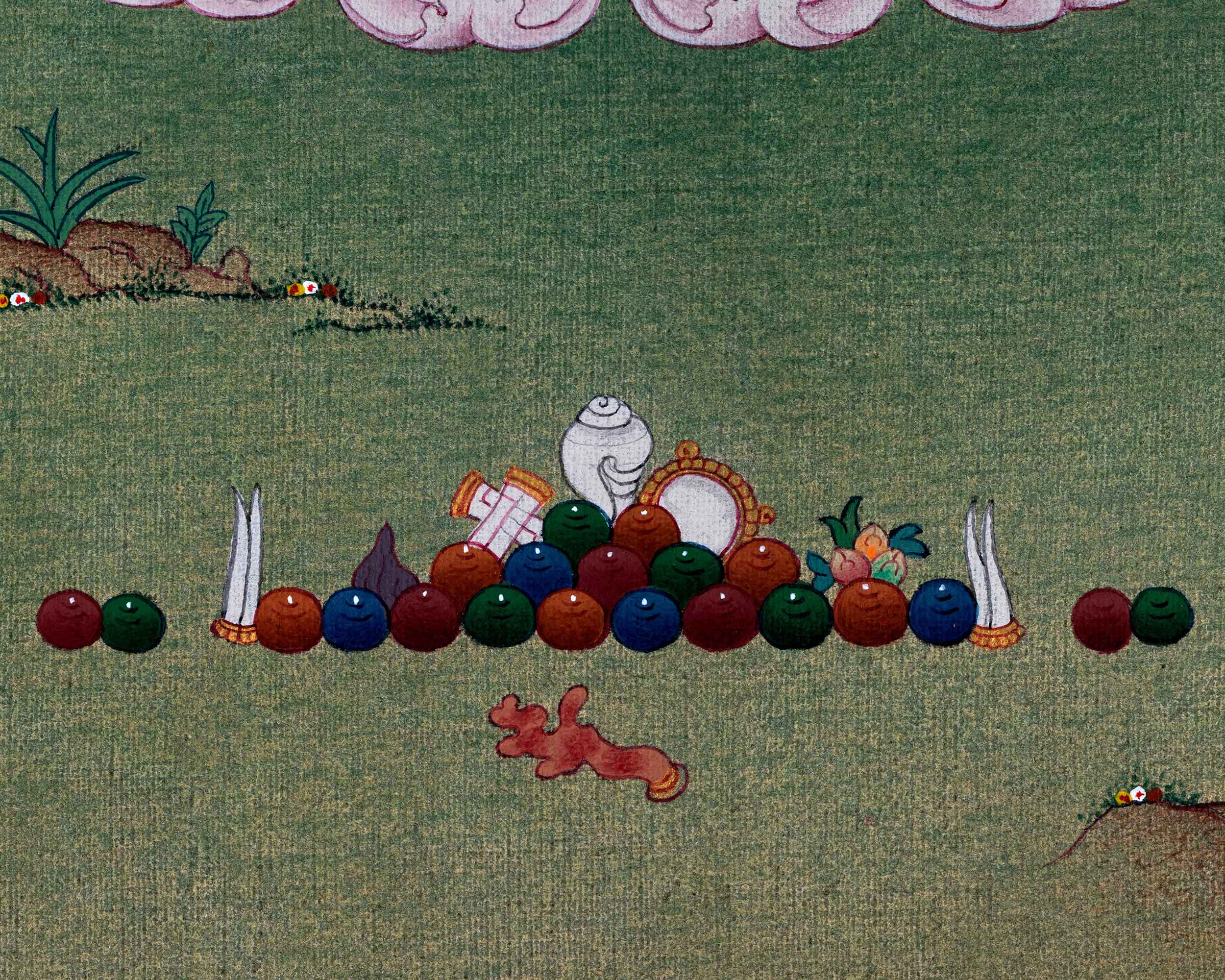 Manjushri, The Tibetan Wisdom Deity Himalayan Thangka | Traditional Himalayan Bodhisattva Art