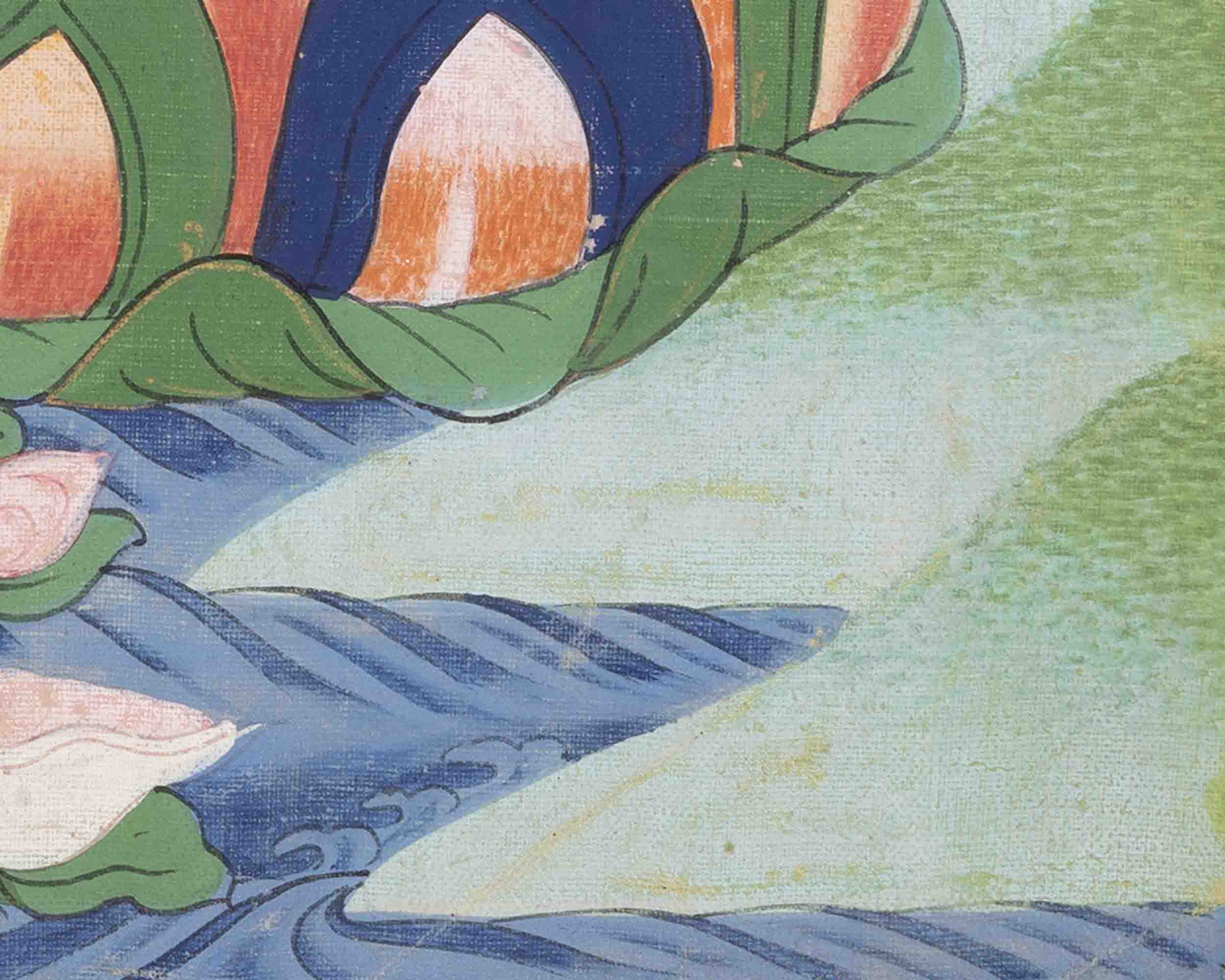 Vintage Shakyamuni Buddha | Traditional Buddhist Thangka | Wall Decors