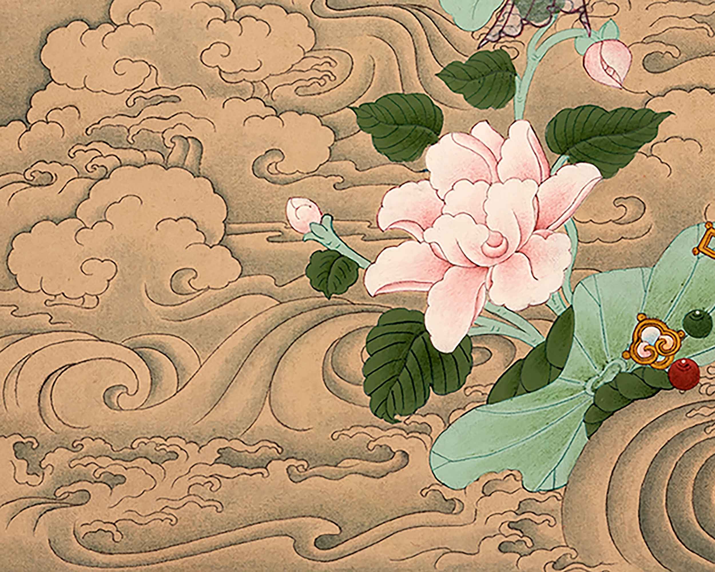 The Green Tara Tibetan Himalayan Thangka | Hand-Painted Buddhist Deity Painting