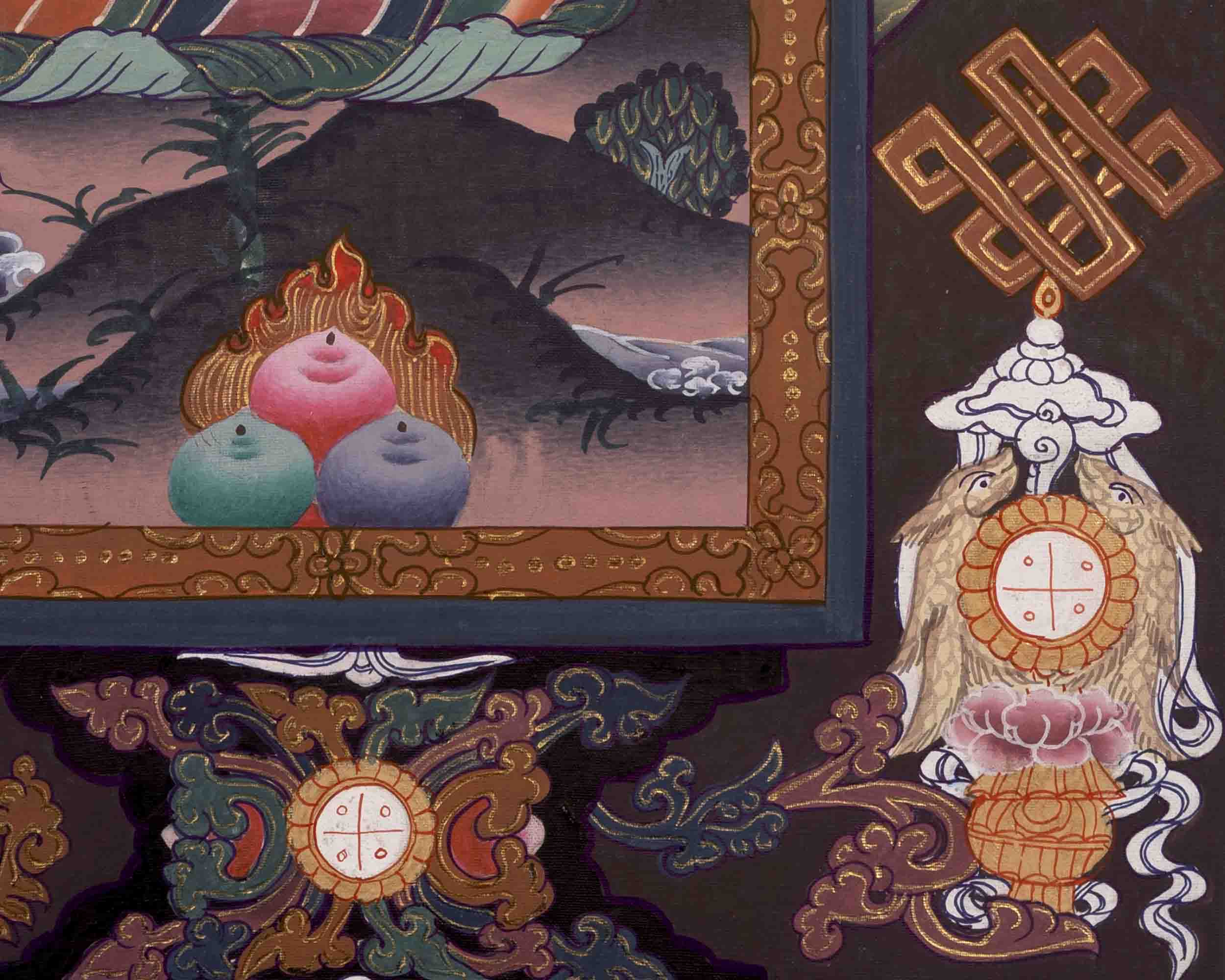 Manjushree Thangka Painting | Traditional Tibetan Art | Wall Decors