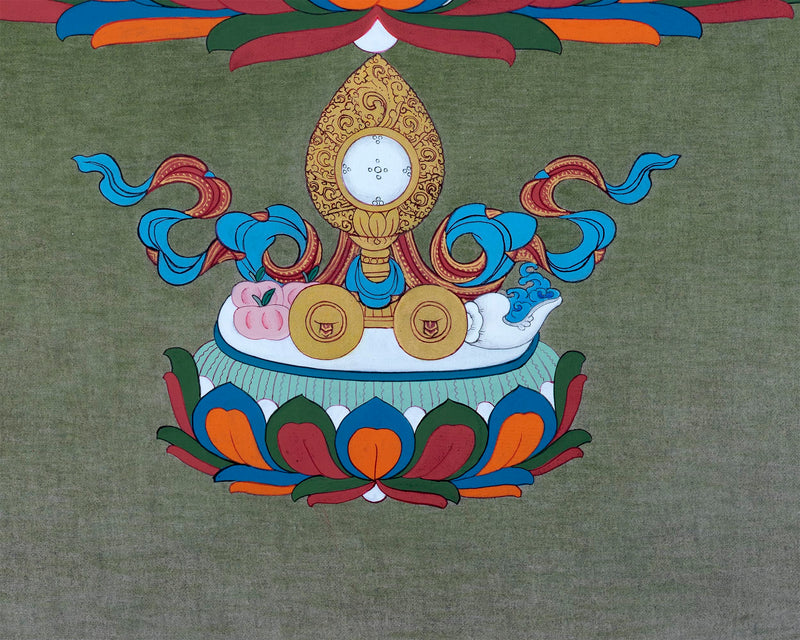 Four Armed Chenrezig Thangka Art | Tibetan Buddhist Deity Of Compassion