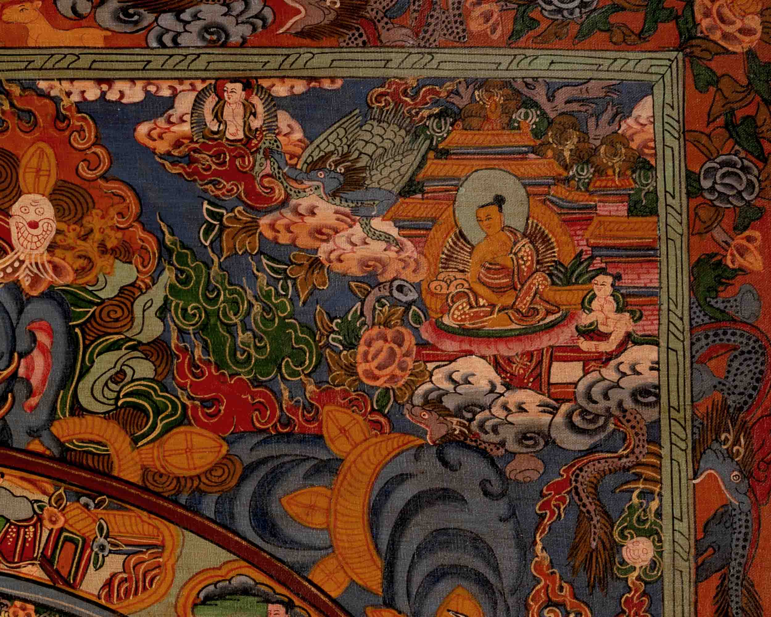 Wheel of Life | Tibetan Traditional Thangka | Wall Decors