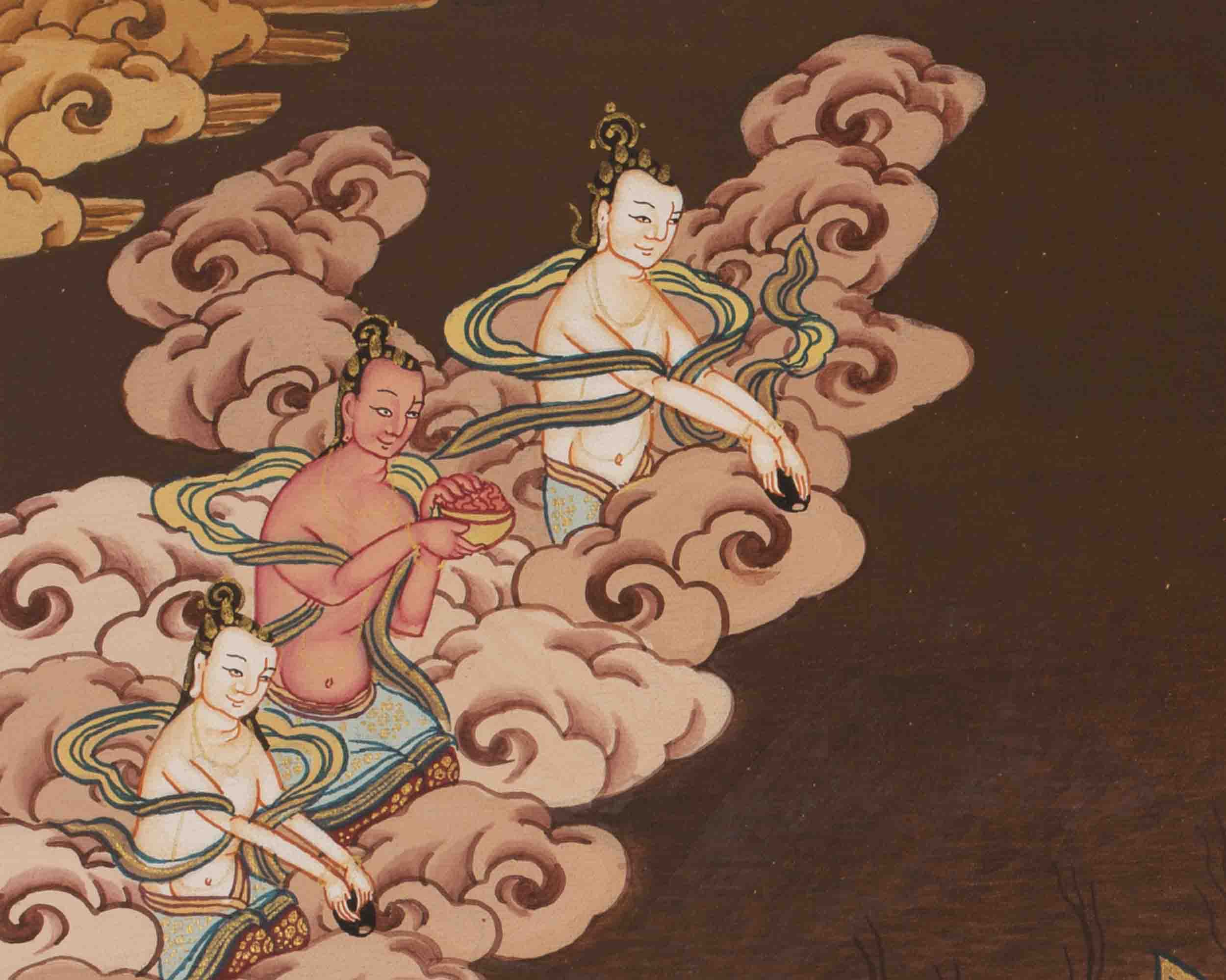 Manjushree Thangka | Bodhisattva Of Wisdom | Wall Decorative Art