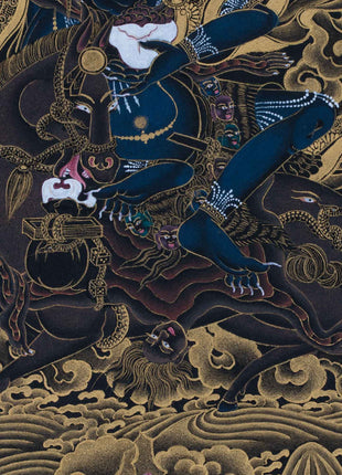 Traditional Art Of Buddhist Dakini Palden Lhamo Empowerment | Tibetan Glorious Goddess Mahakali Thangka
