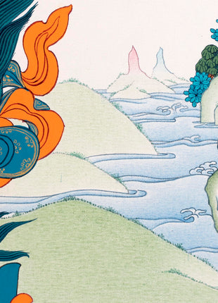 Namtoshe Thangka | Jambala Vasundhara | Tibetan Buddhist Wealth Deities