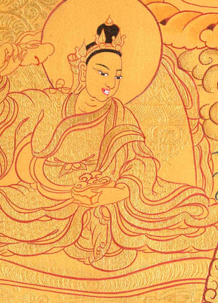 Guru Rinpoche Thangka | Hand Painted Buddhist Art | Wall Decors