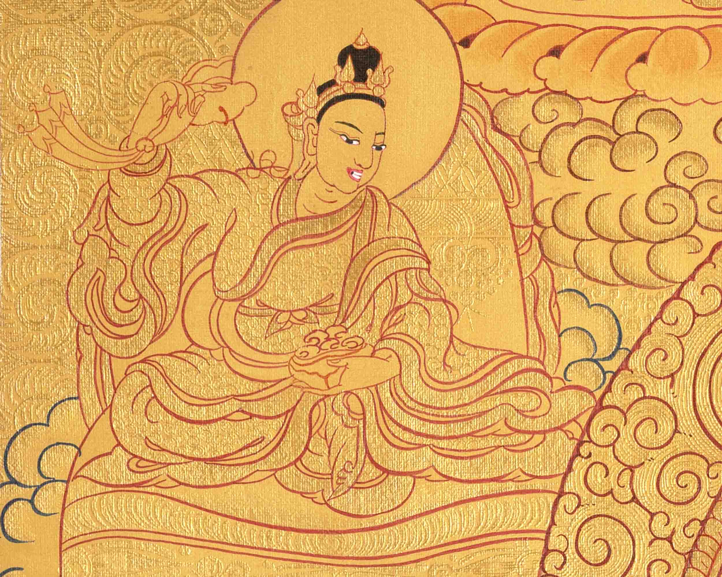 Guru Rinpoche Thangka | Hand Painted Buddhist Art | Wall Decors