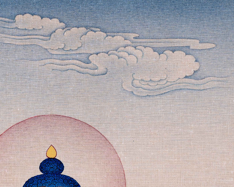 Namo Shakyamuni Buddha Thangka | Hand Painted Art for Meditation