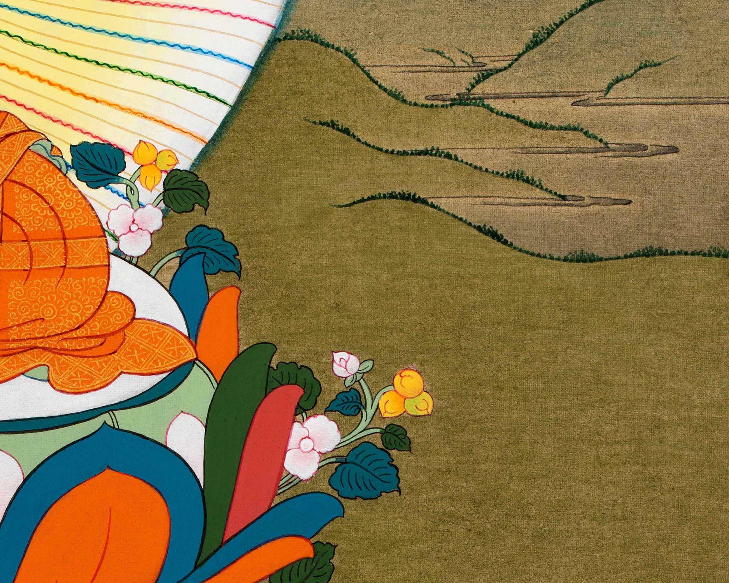 Blue Medicine Buddha Thangka | Hand Painted Buddhist Art