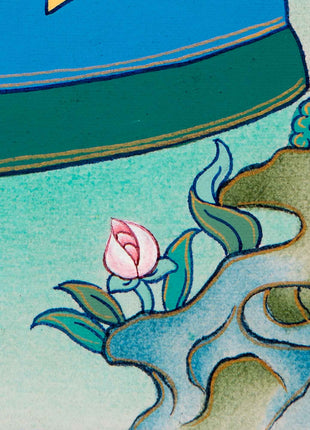 Lhacham Mandarva Thangka | Traditionally Hand Painted Tibetan Dakini Painting