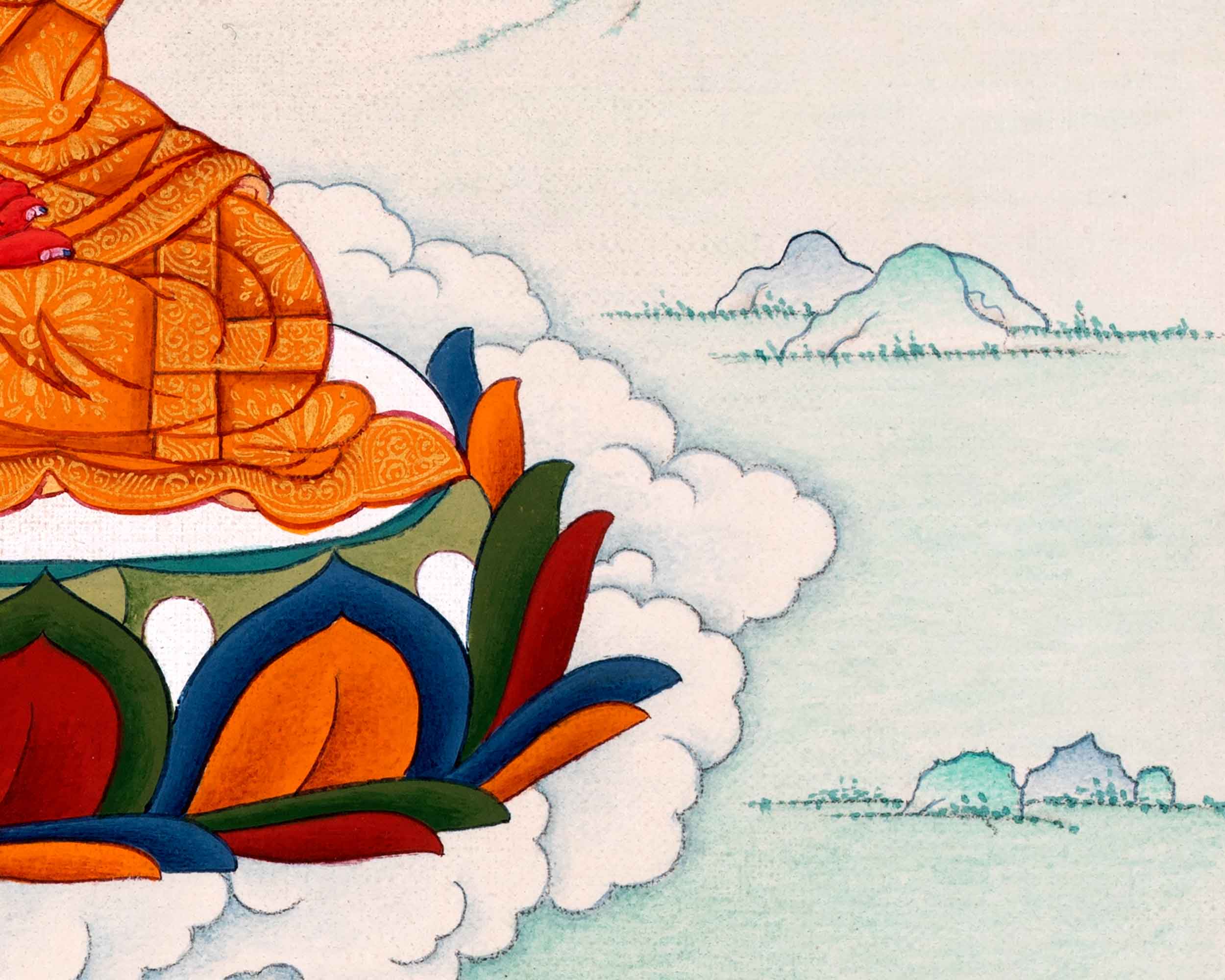 Dhyani Buddha Amitabha Thangka |  Tibetan Buddhist Artwork
