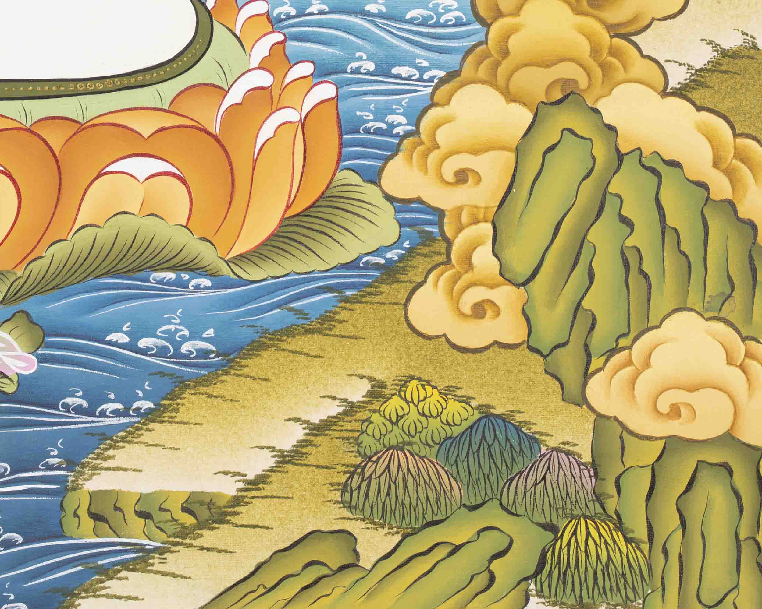 Avalokiteshvara Thangka Art | Religious Painting | Wall Decors