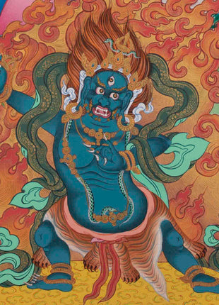 Avalokitesvara Chengrezig Thangka | Traditional Buddhist Paint | Wall Decors