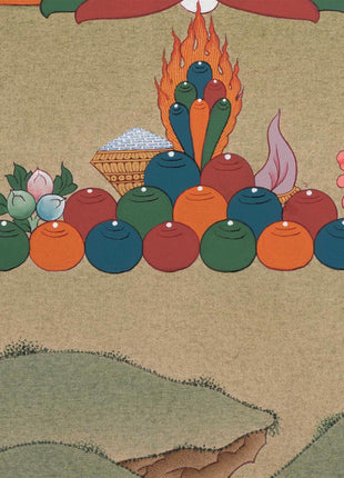 White Tara Thangka in Karma Gadri Tradition