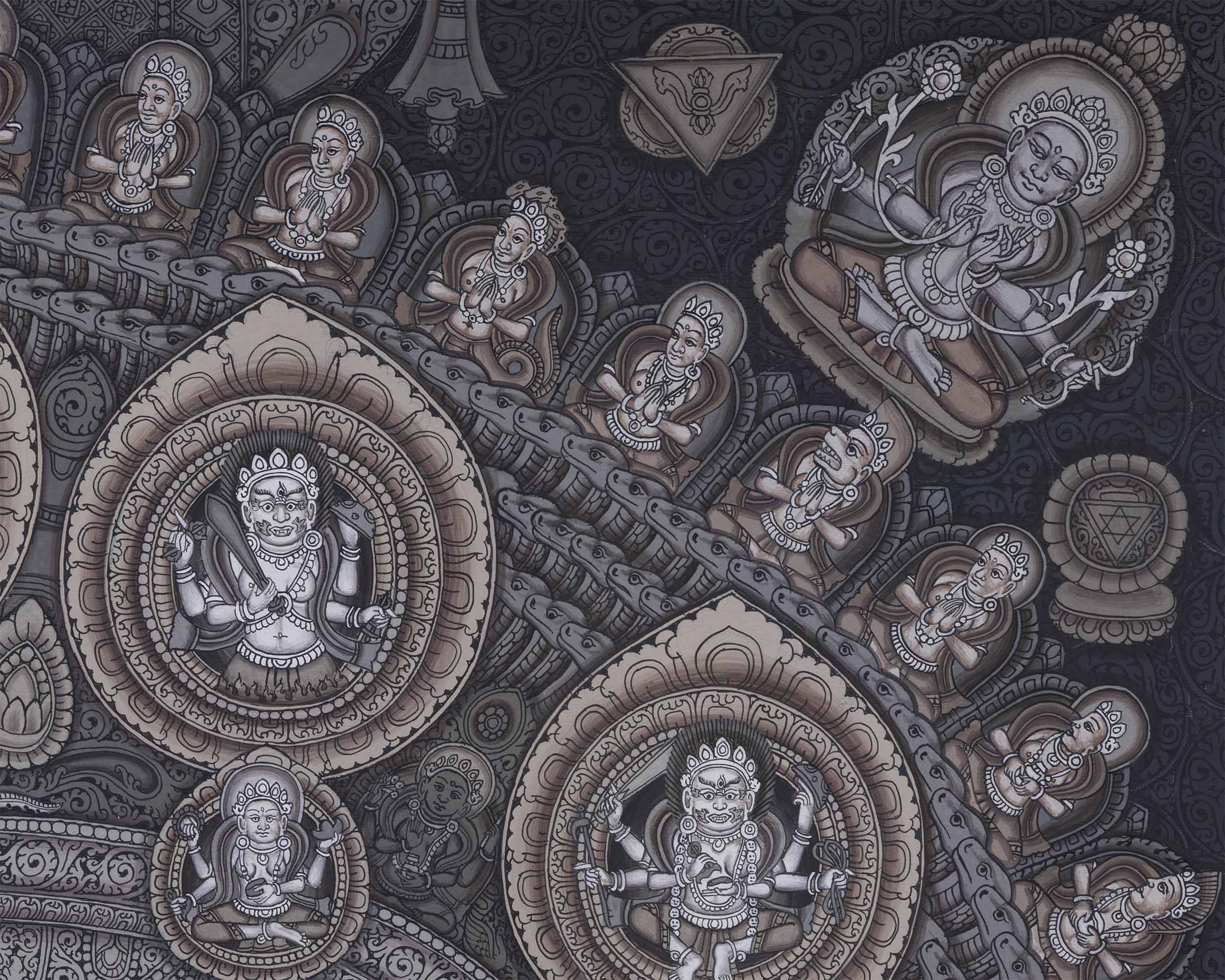 Lord Bhairav, The Powerful Manifestation of Lord Shiva | High Quality Giclee Newari Art