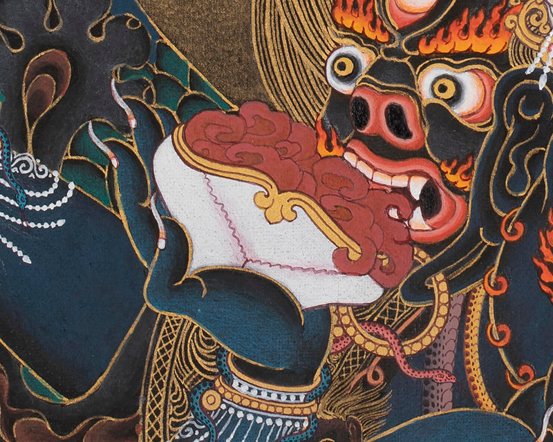 Vajrakilaya Thangka | Traditionally  Hand Painted Tibetan Thangka Painting