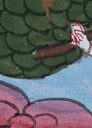 Vintage Thangka of Queen Maya Devi Giving Birth | Thangka Painting