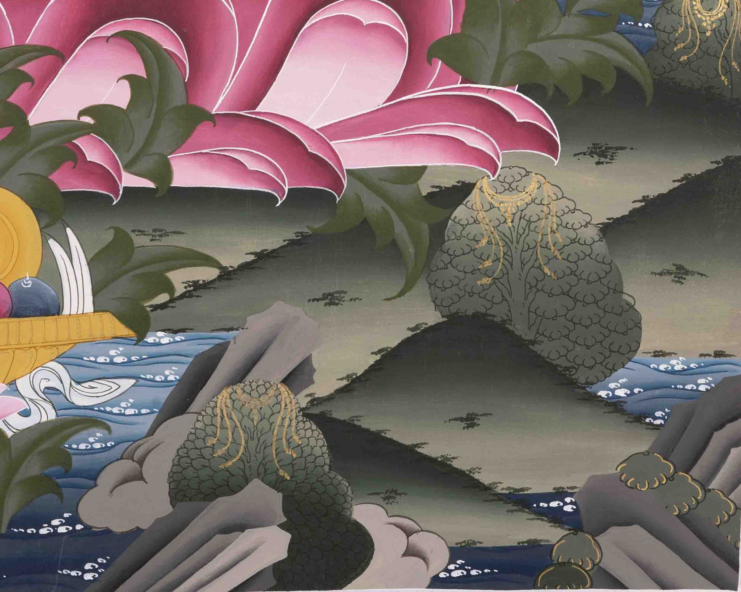 Chenresig Thangka | Avalokiteshvara | Handpainted Religious Art