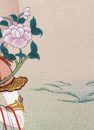 White Tara Thangka | Tibetan Tara Painting (includes Brocade)