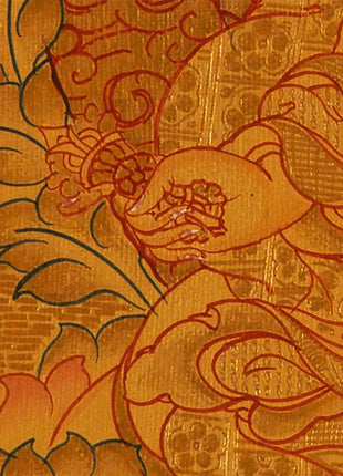 Guru Rinpoche Thangka | Wall Hanging Decor | Religious Art