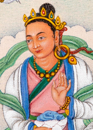 Guru Rinpoche With Others Thangka | The Precious Guru | Himalayan Buddhist Thangka Print