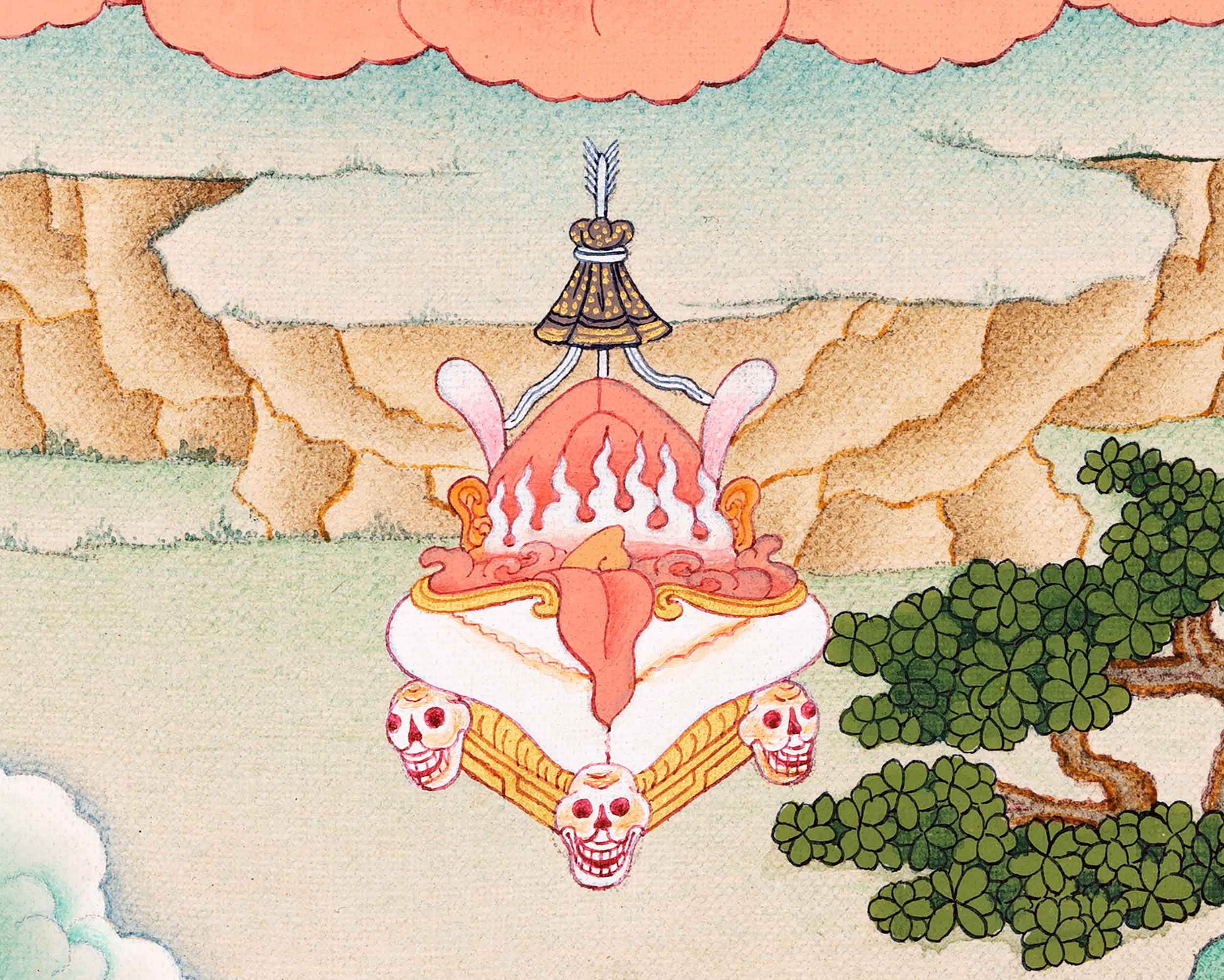 Vajravarahi Thangka Painting | Hand Painted Traditional Dakini Art