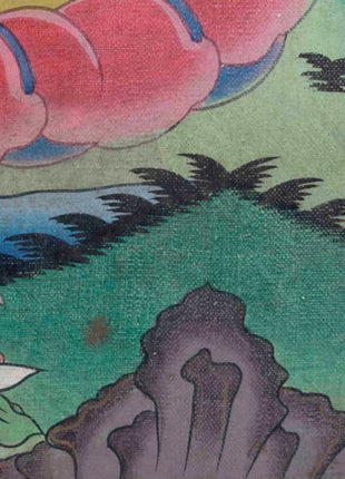 Avalokitesvara Chenresig Thangka | Oil Varnished Painting | Wall Decors